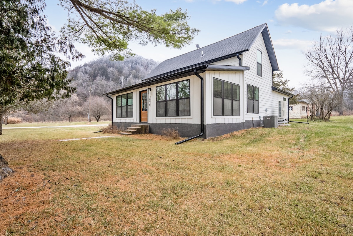 Serene Modern Farmhouse in the Woods