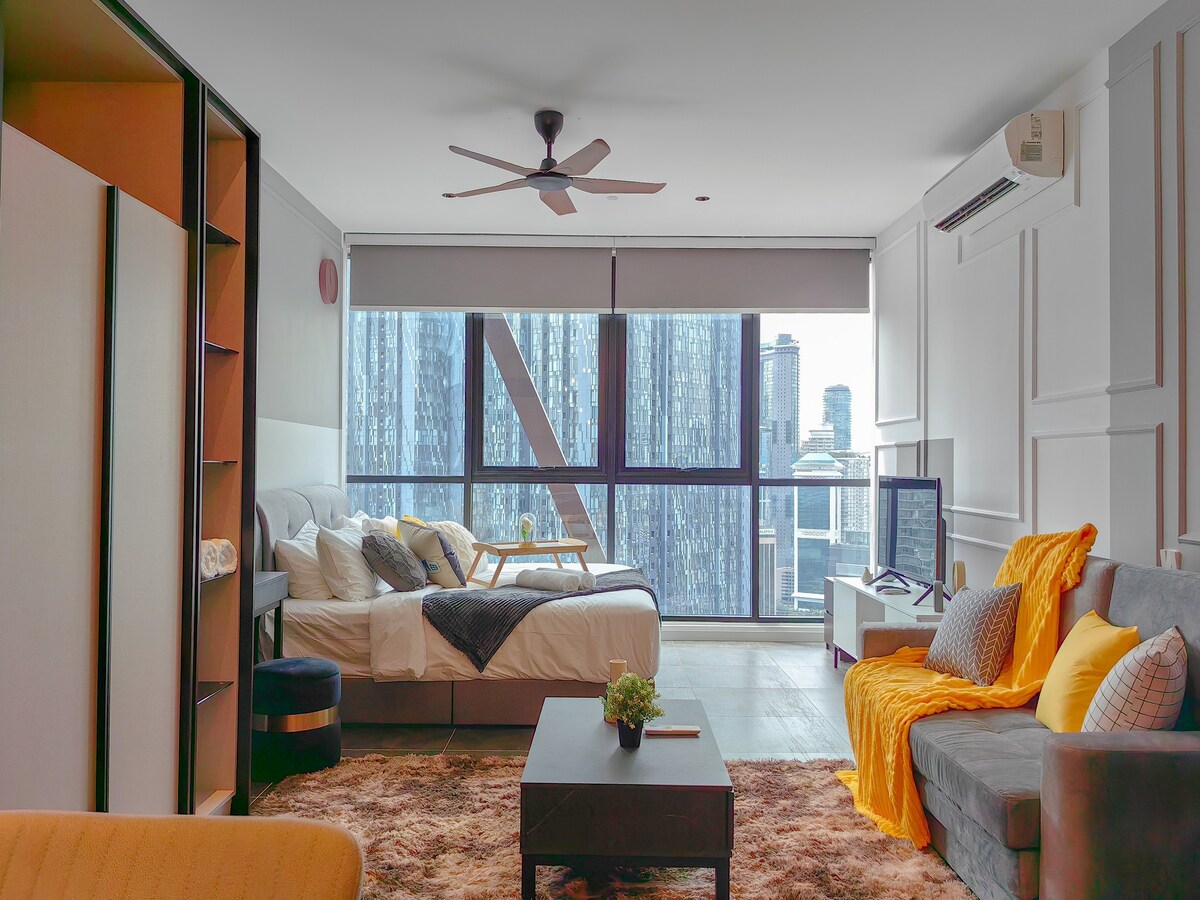 44楼|高档经典单间公寓，带吉隆坡塔景观