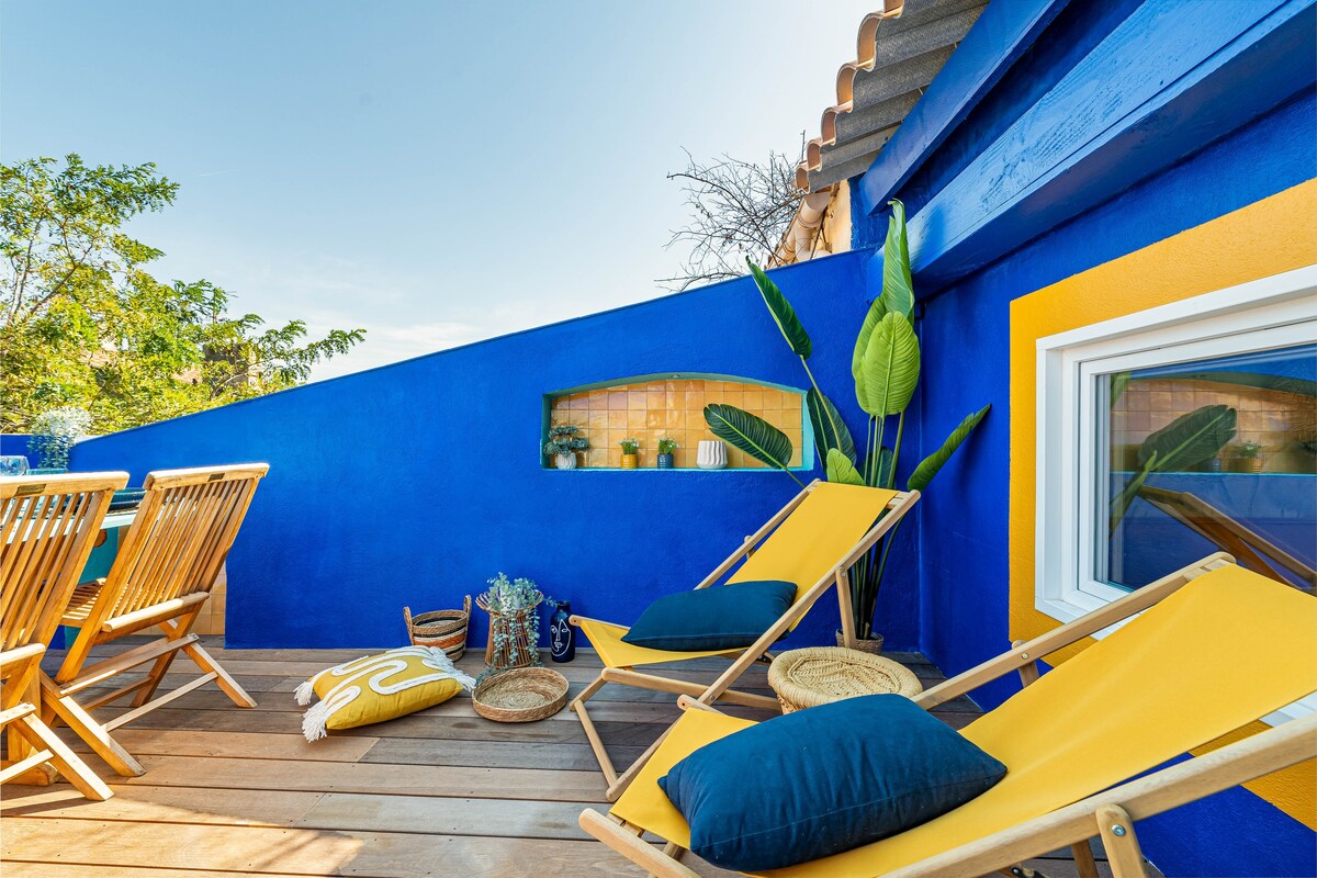 Casa Azul - 4卧复式公寓，带海景露台