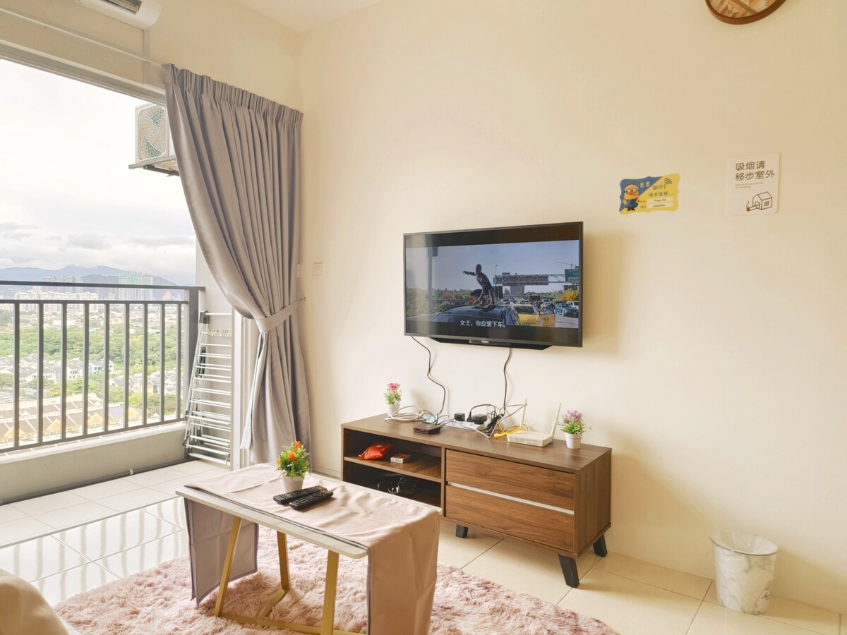 舒适的Netflix休闲Kepong公寓漂亮的景观AEON 22 R