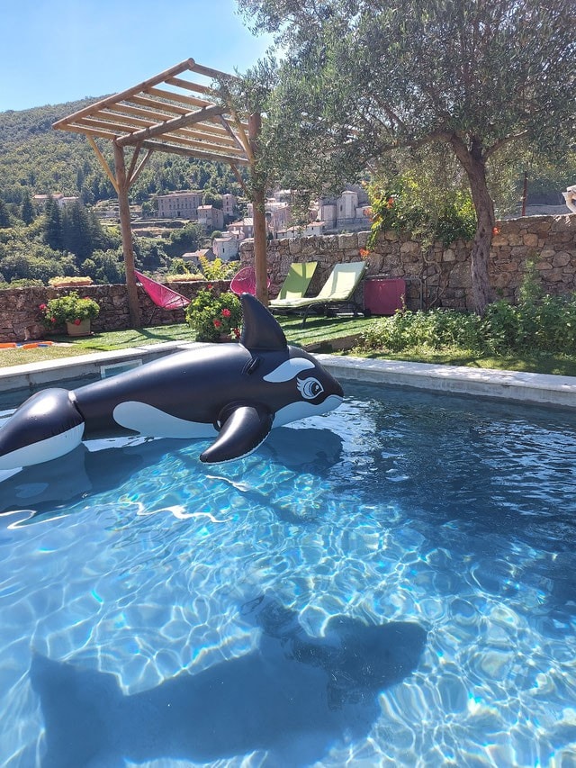 Studio piscine en Cévennes.