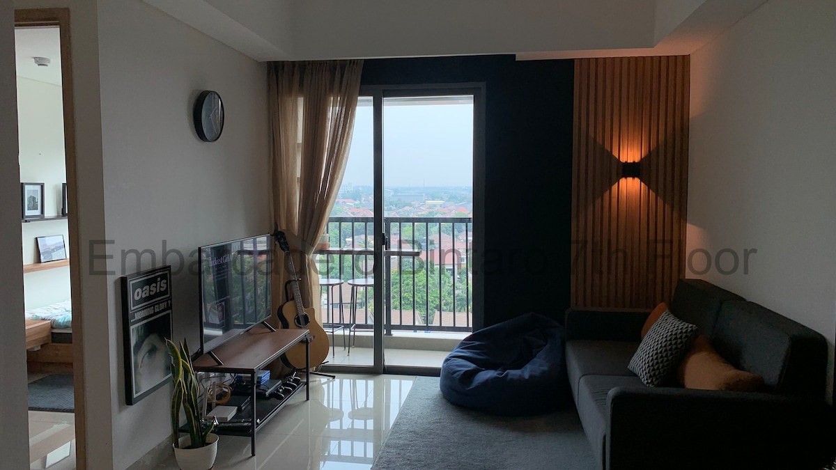 Bintaro地区舒适且家具齐全的2卧室公寓
