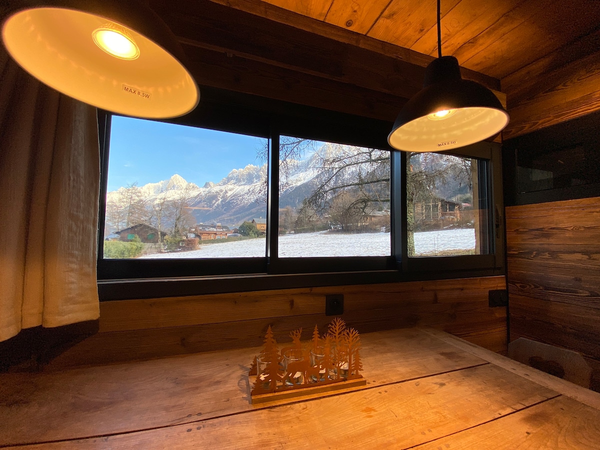 独一无二的小度假木屋舒适的夏蒙尼Les Houches。4 *