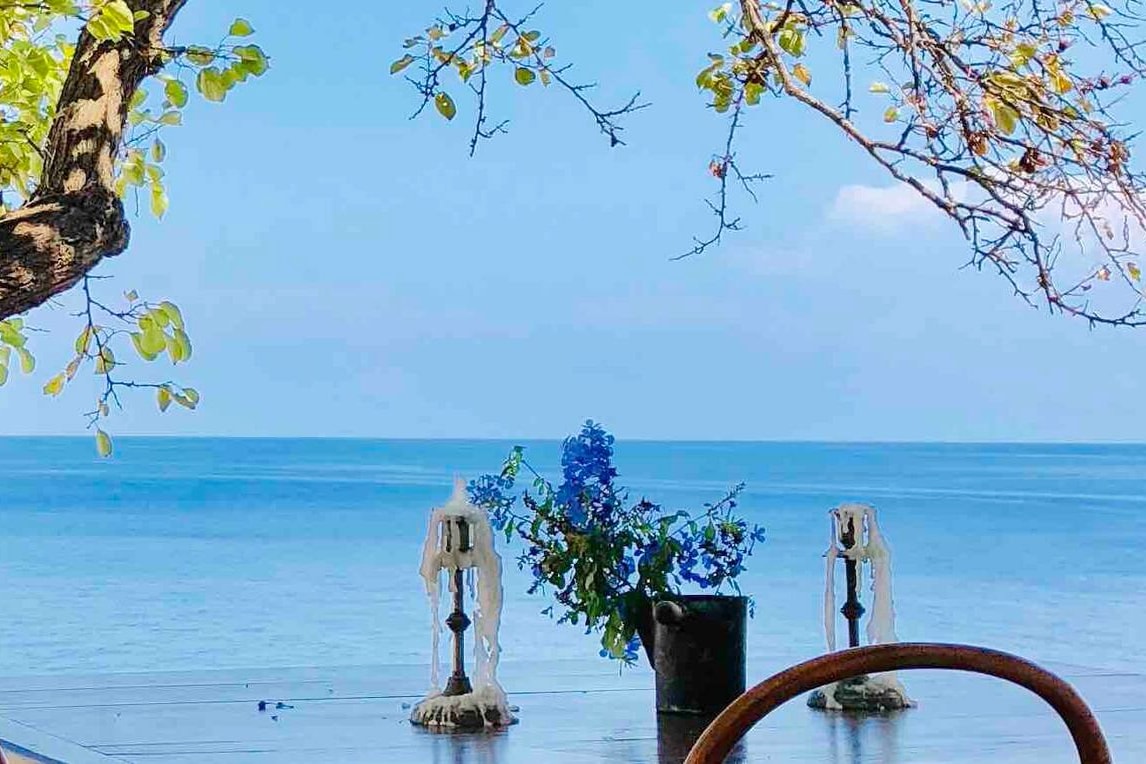 Fisherman's house in front of the sea