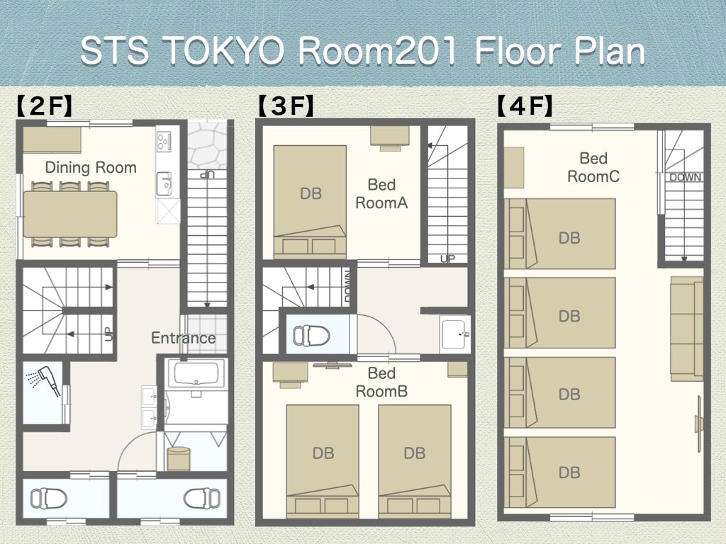 像你一样生活！ 2楼至4楼的私人住宅*STS Tokyo Room 201