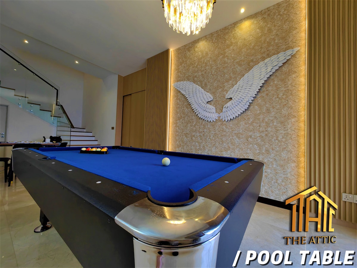 [ATTIC Luxury Penthouse] Karaoke/Pool/PS 4/Mahjong