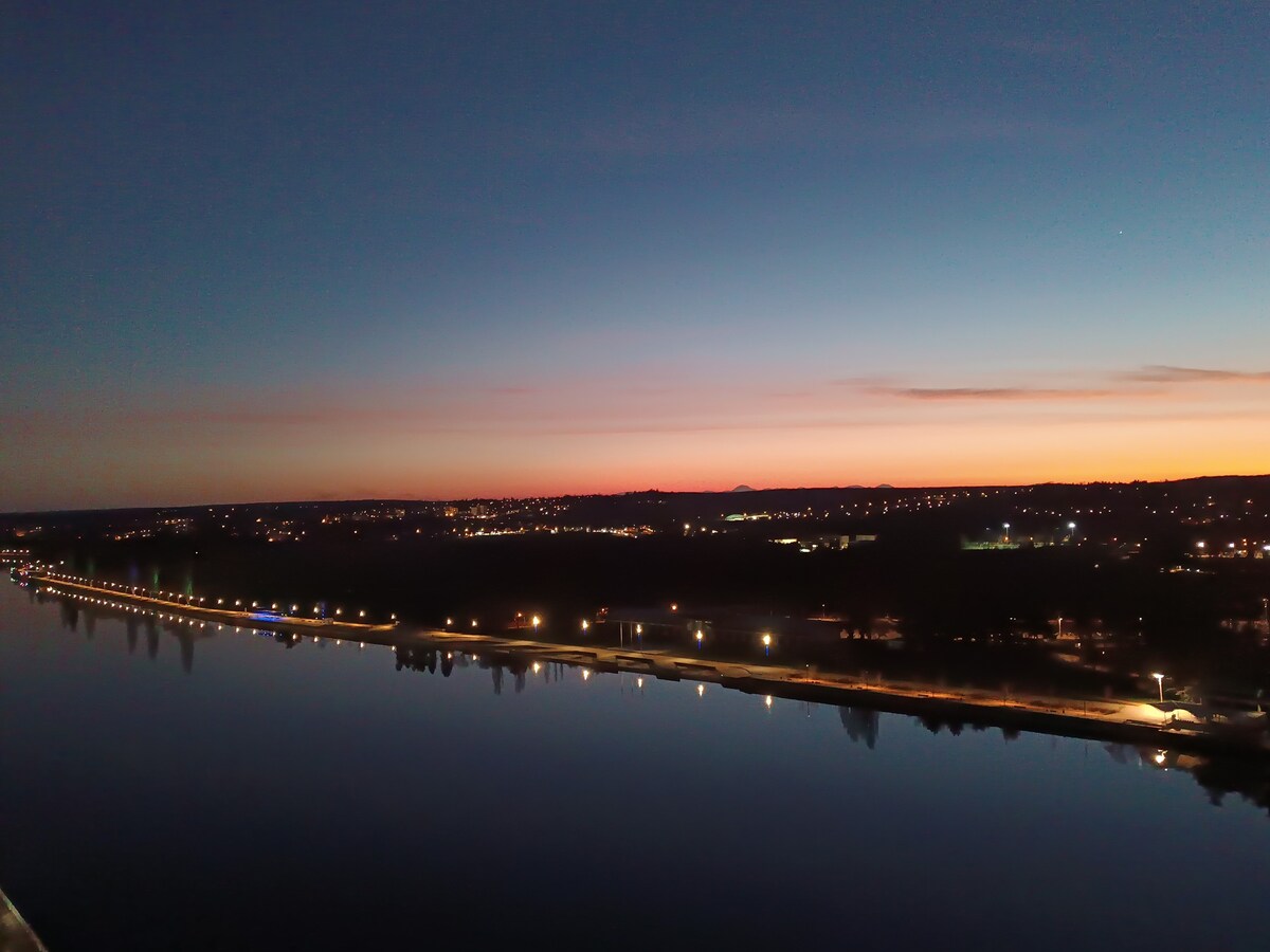 Mon Allier Vichy, on lake, panoramic view of river