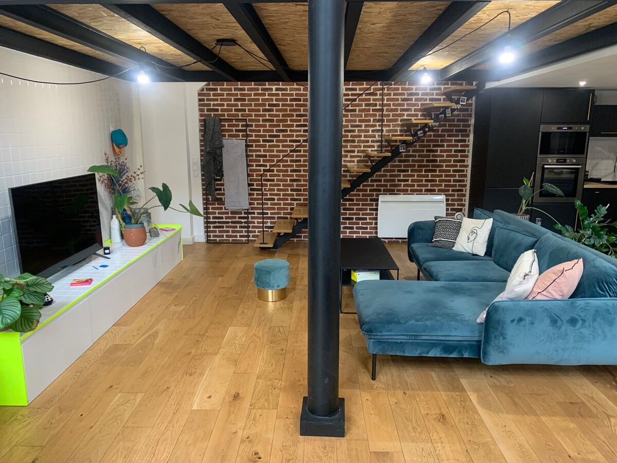 Loft avec jardin au calme