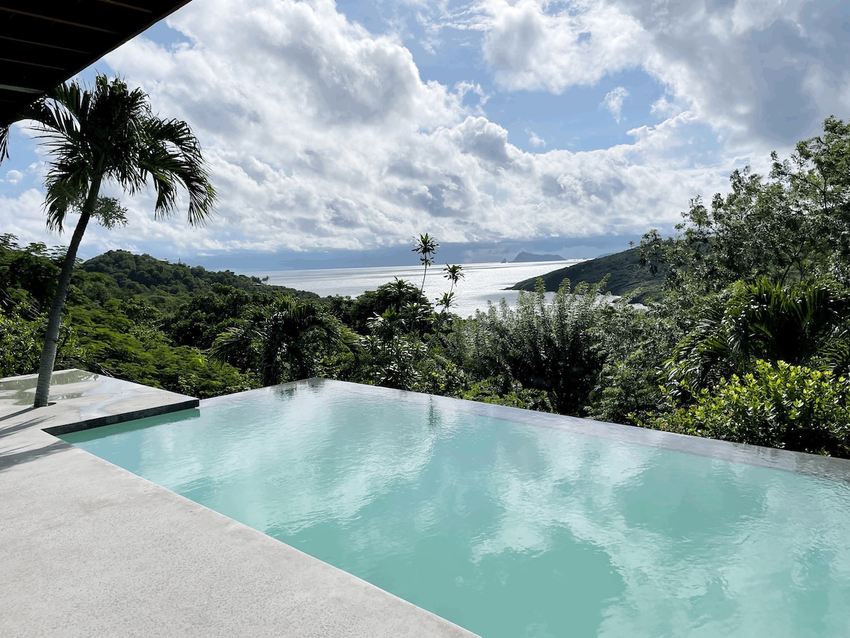 Two pool luxury villa with tropical ocean views