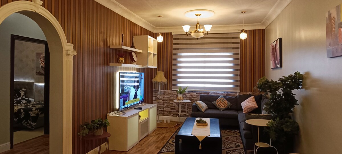 宽敞的2卧室公寓，地理位置优越，温馨装饰，无线网络