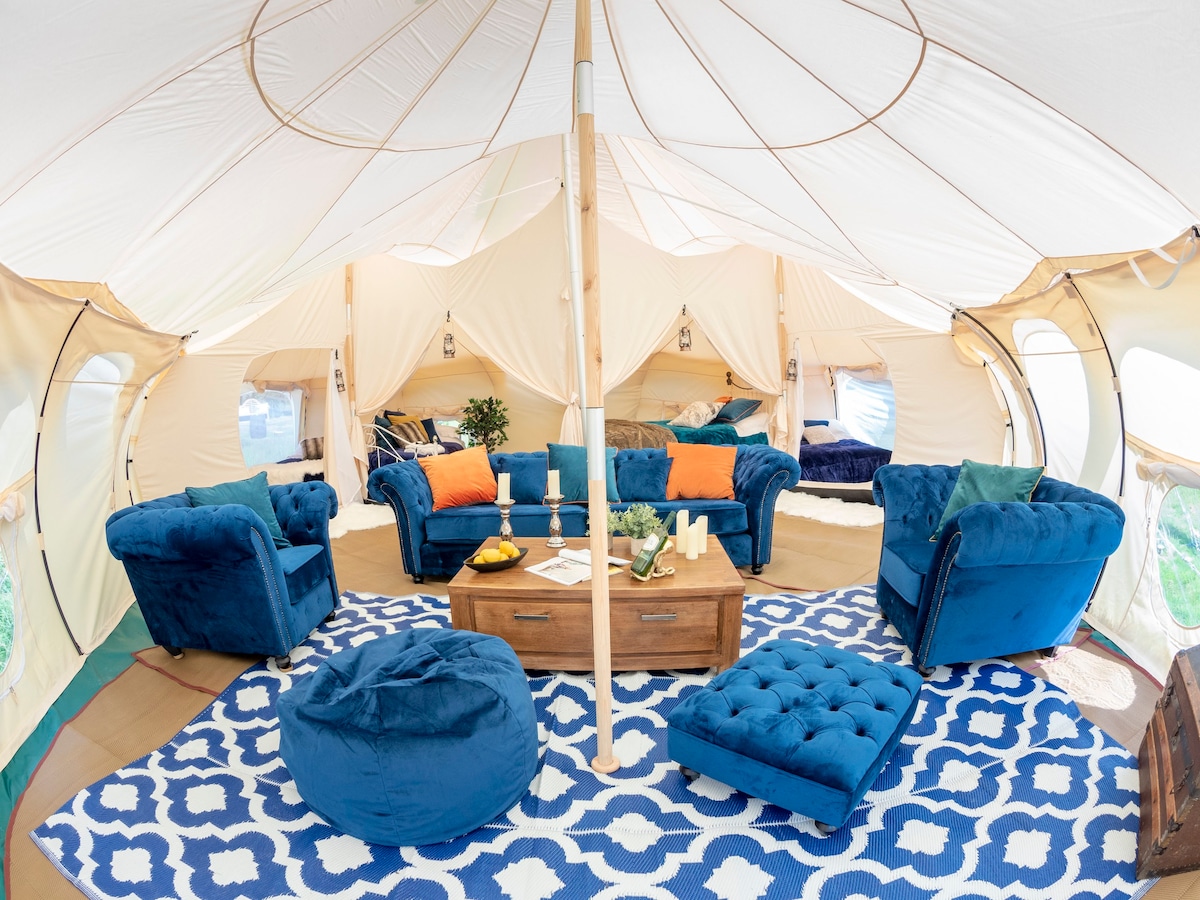The Mahal a Majestic 8-Person Glamping Palace!