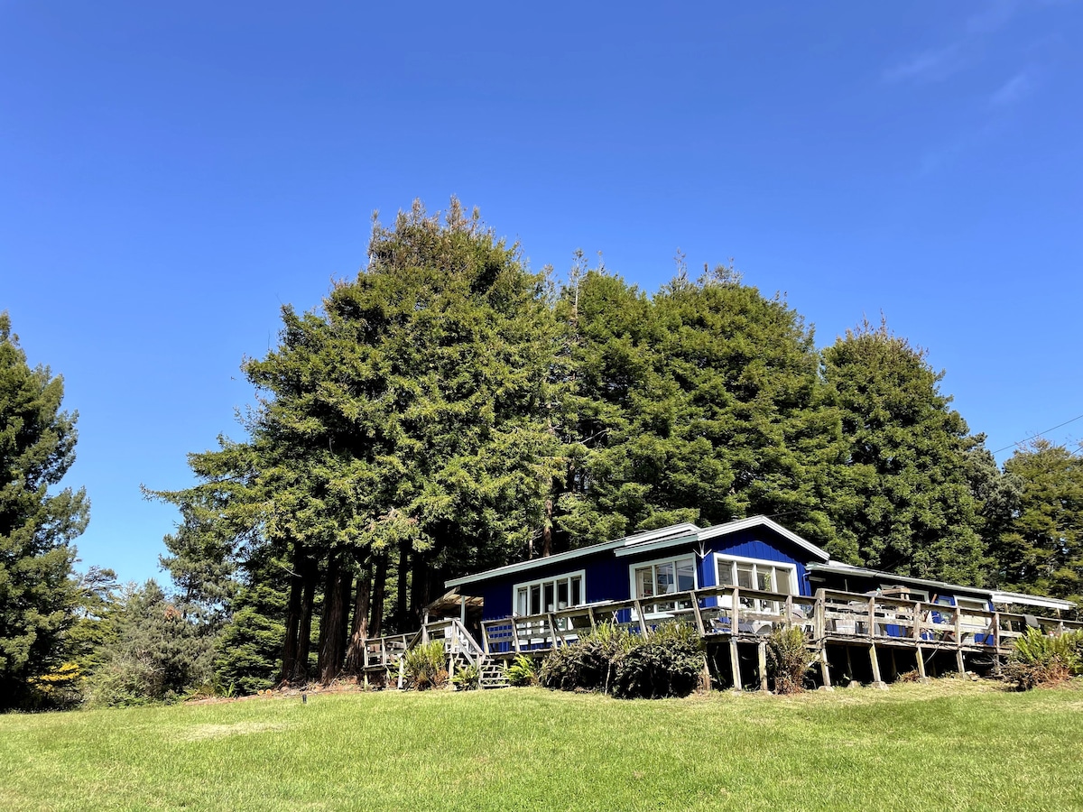 Home in the Redwoods with Hot Tub, Beach Nearby