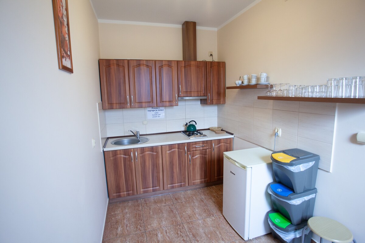 Apartament z kuchnią i łazienką, balkonem