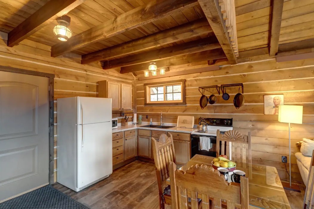 Enjoy Winter From a Cozy Rustic Cabin