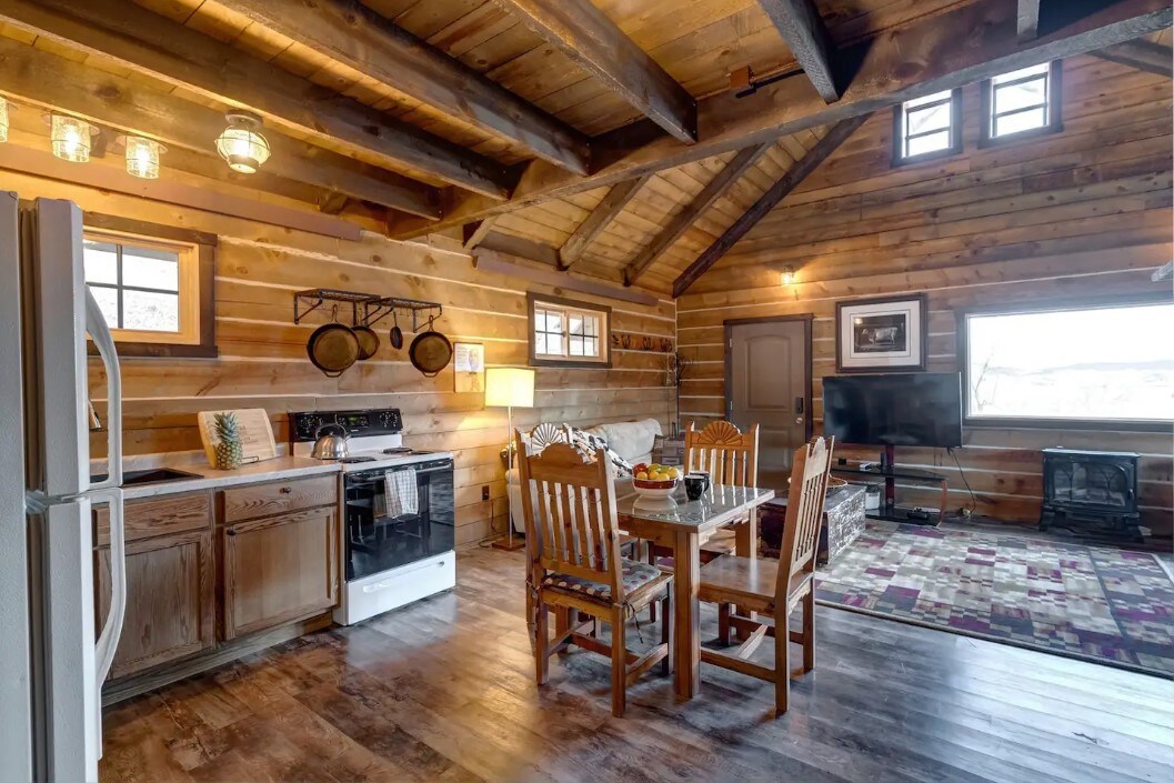 Enjoy Winter From a Cozy Rustic Cabin