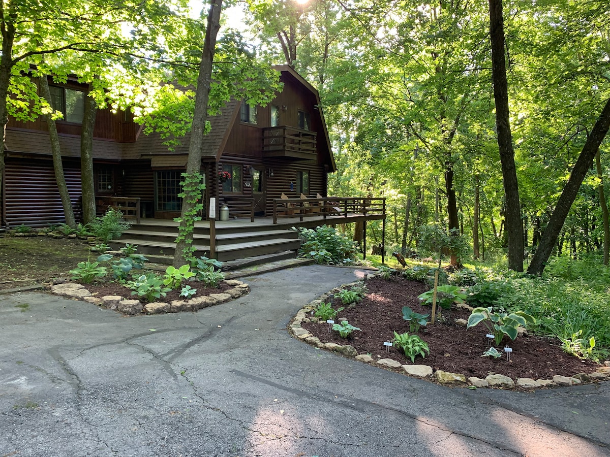 Great Log Cabin W/Fireplace/WiFi/Hot Tub/Fire Pit