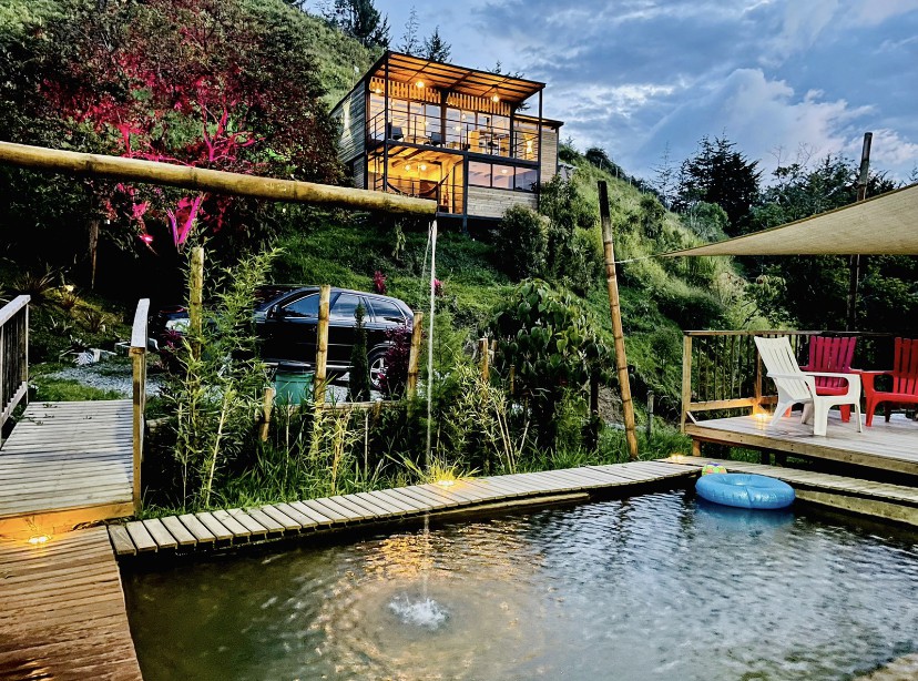 Cabaña loft increíble en Guatape. Piscina Jacuzzi