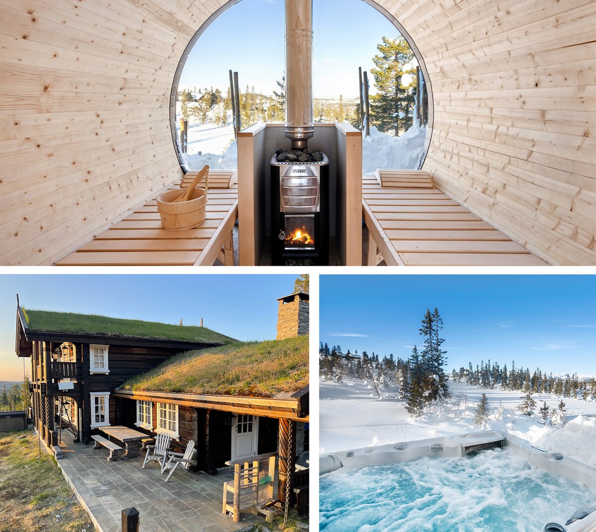 Luxorious cabin with 5 bedrooms, jacuzzi and sauna