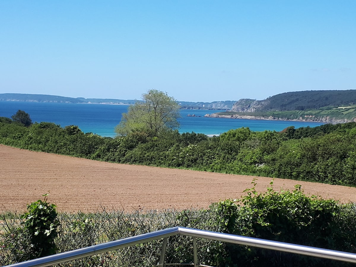 Maison avec vue mer panoramique au calme