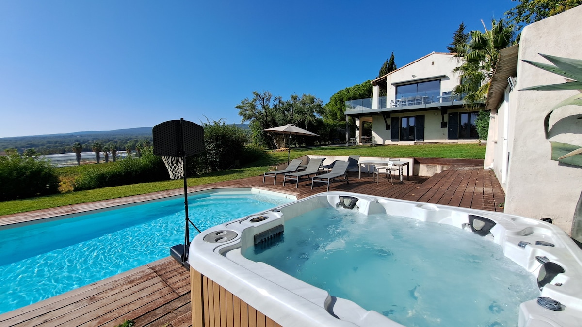 Villa moderne, piscine & Spa, climatisation, vue