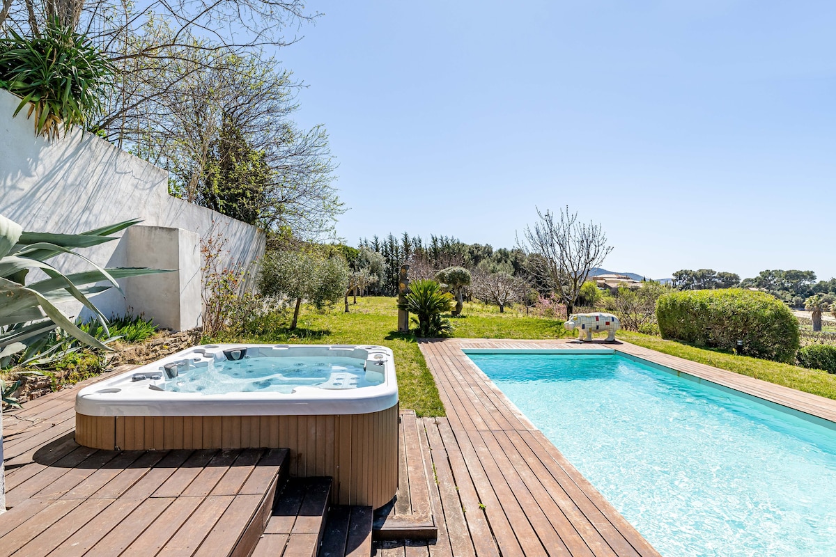 Villa moderne, piscine & Spa, climatisation, vue