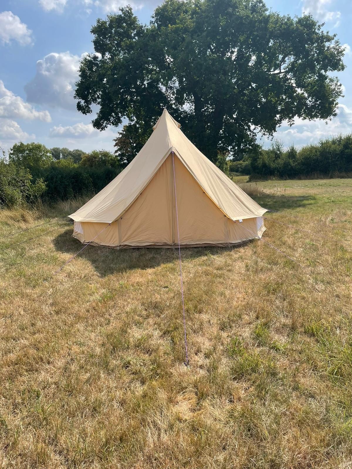 Glamping Bell Tent set in open countryside
