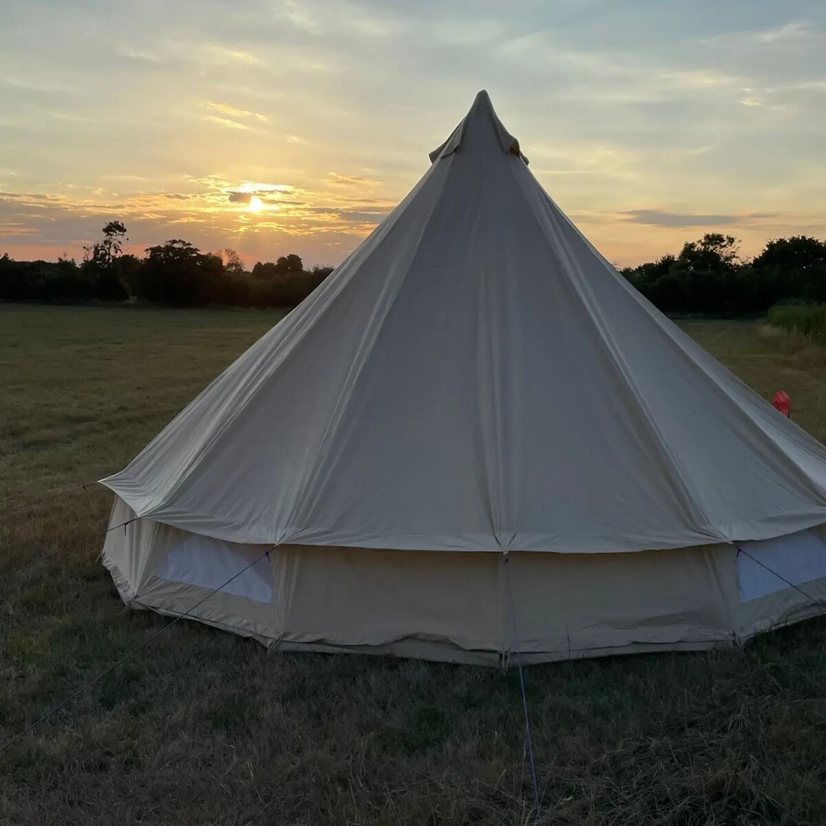 Glamping Bell Tent set in open countryside