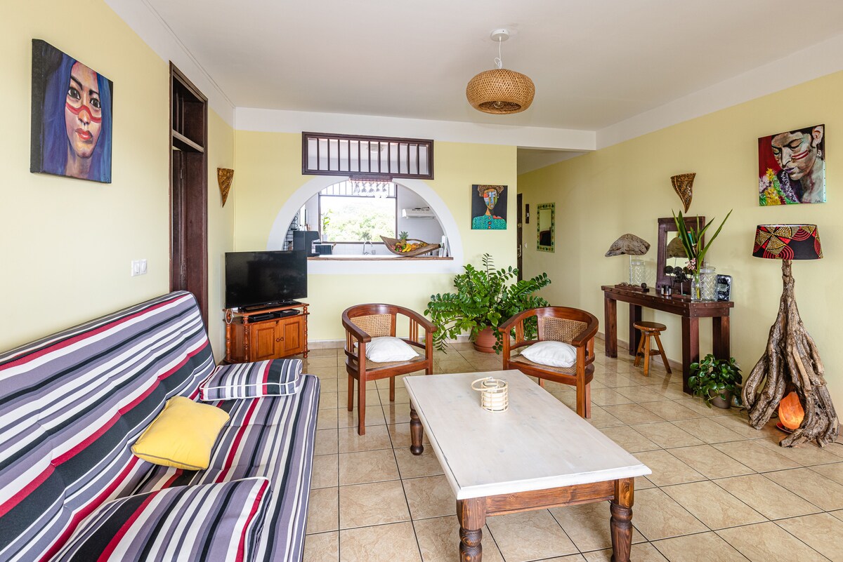 Spacious T3 in Cayenne- Le Zamioculcas.