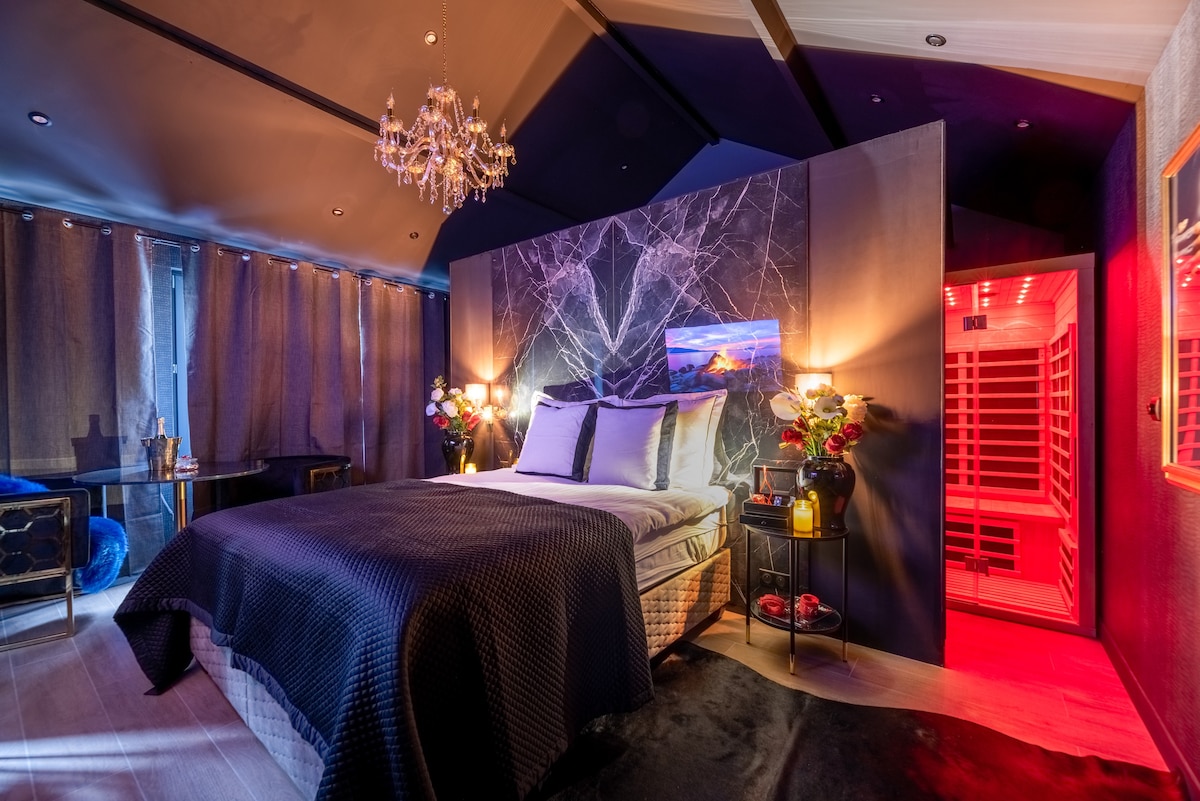 Love room, champagne offert, sauna, balneo