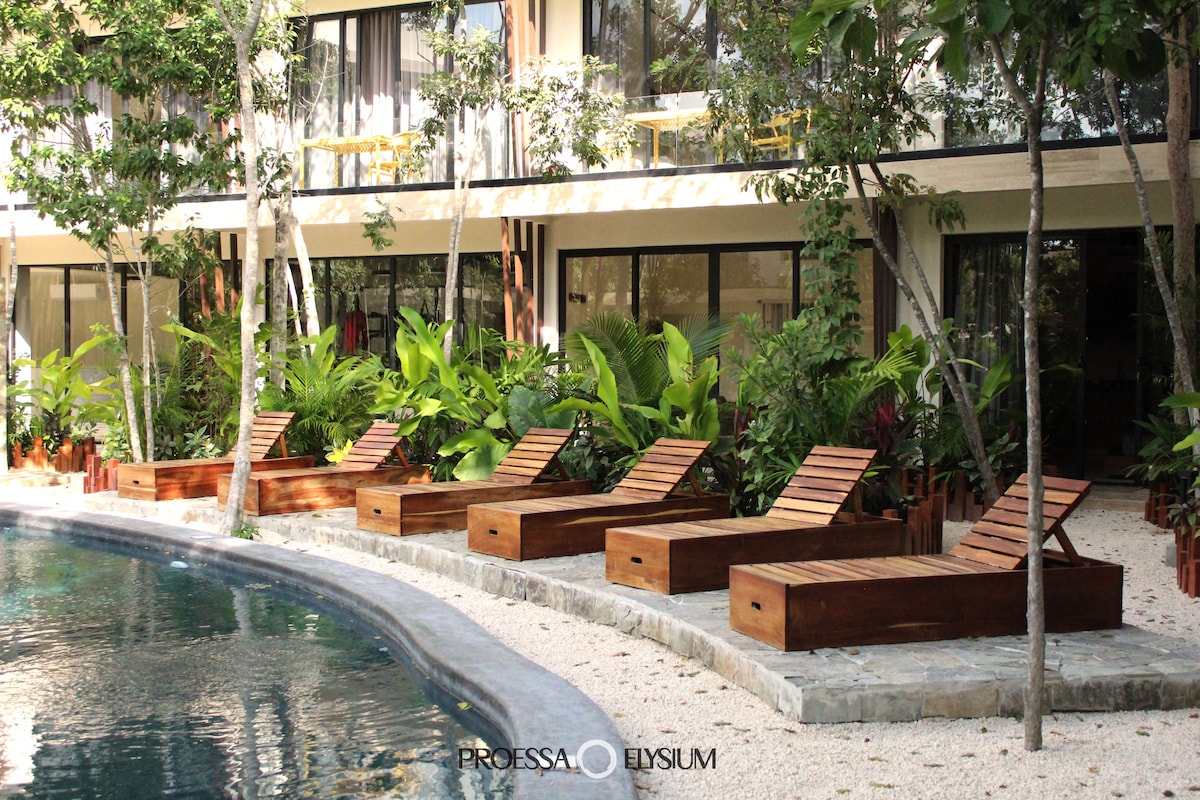 Hermoso Estudio PH con terraza y piscina privada.