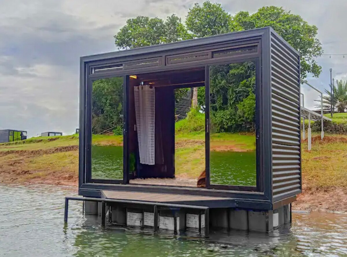 Experience & Enjoy: Lake Floating Tiny Boat House!