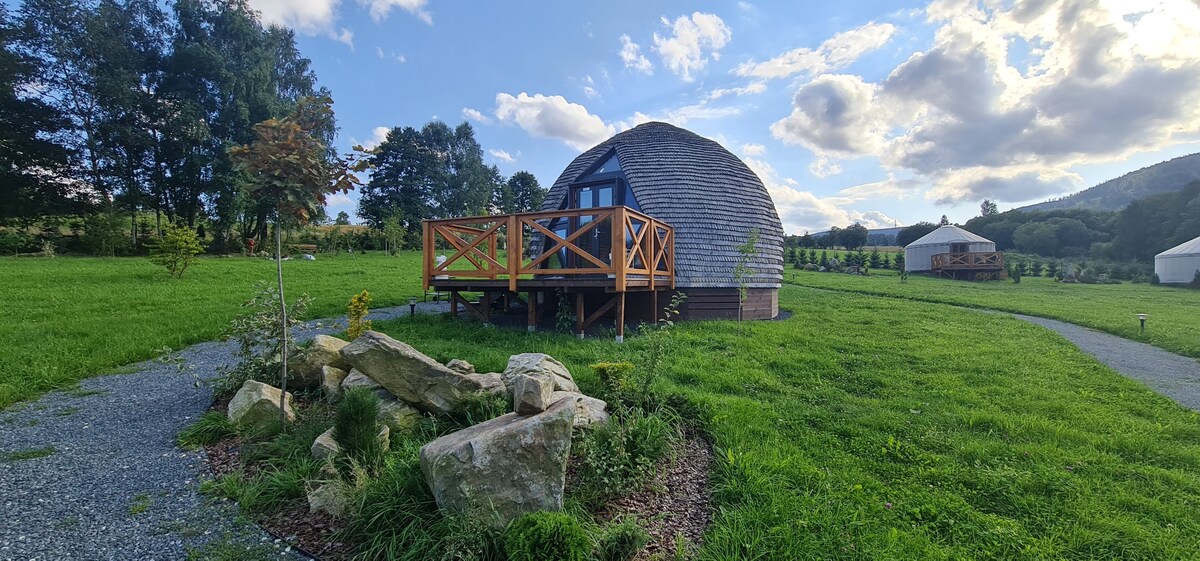 Kopuła żywiołu Powietrza domek całoroczny