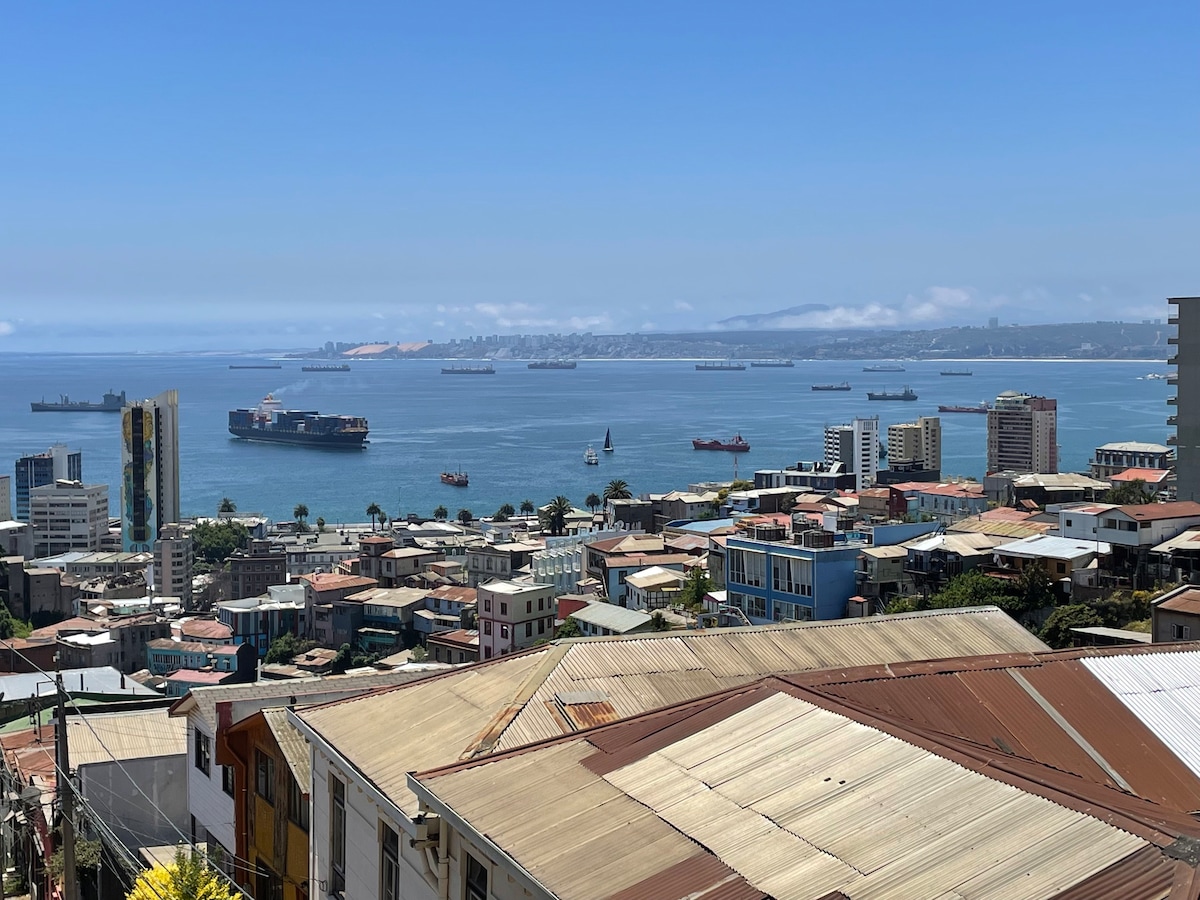 Loft 307 vista al mar en Valparaíso