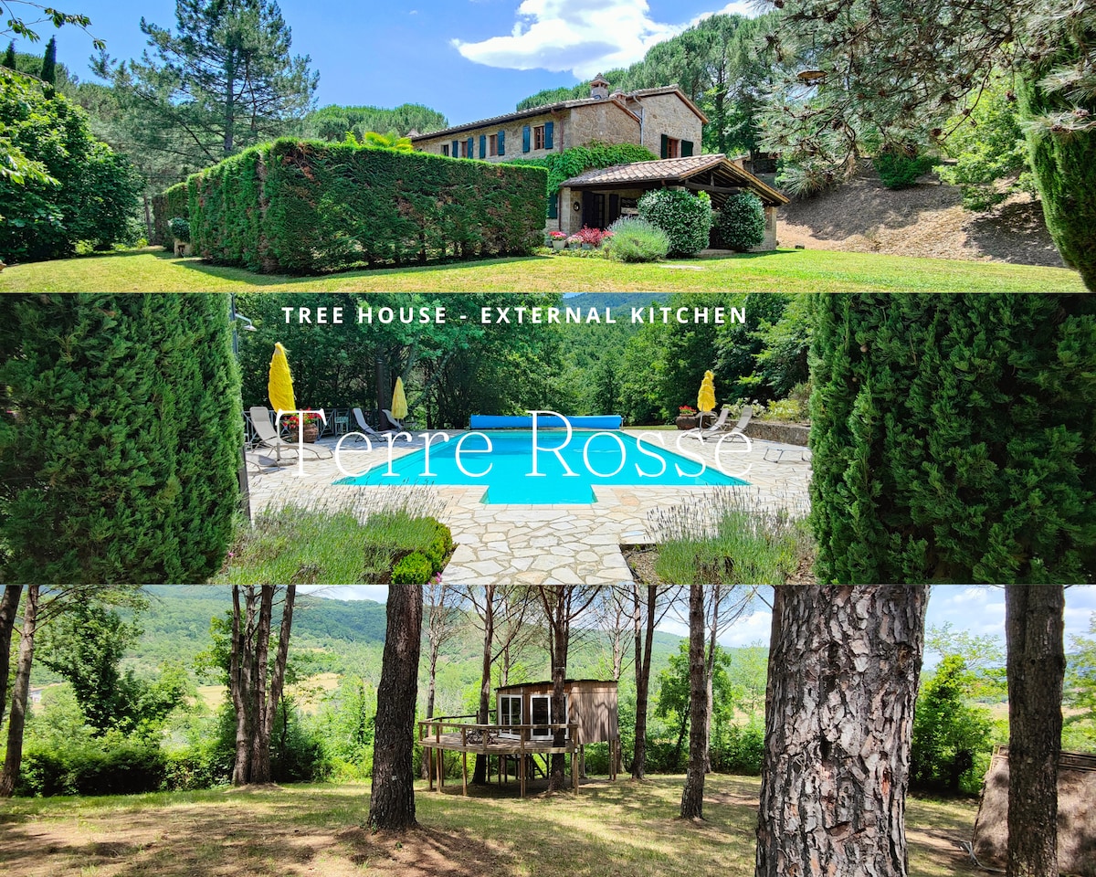 Villa Terre Rosse （带树屋！ ）