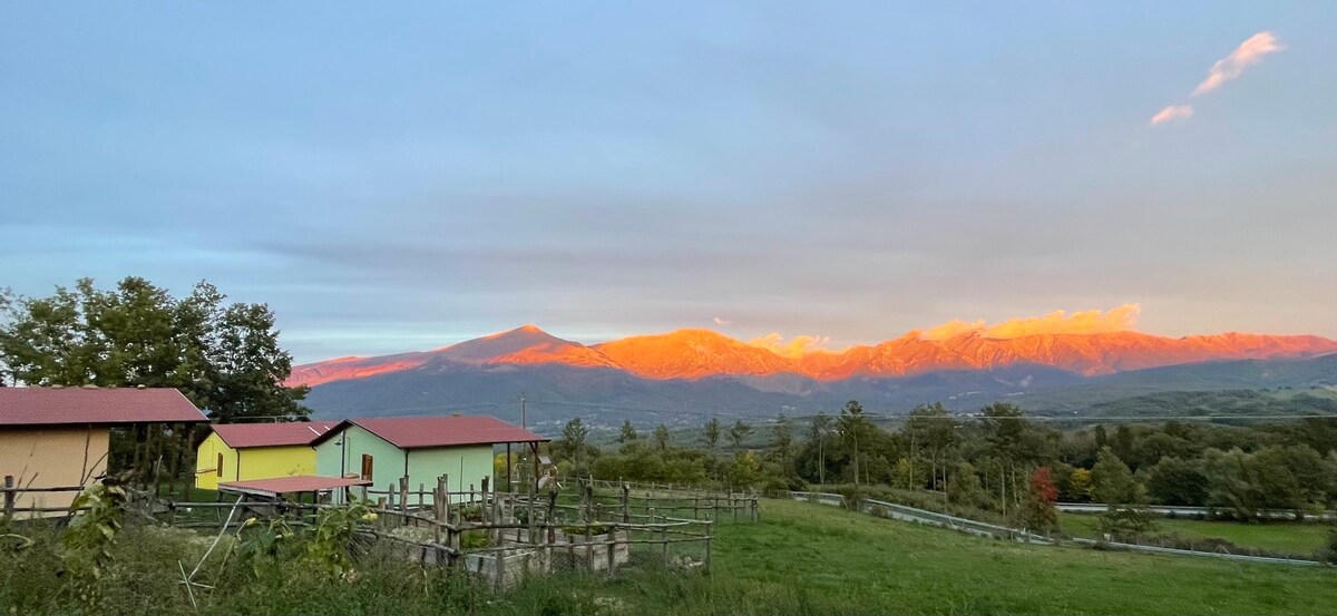 Dormire in una baita in legno ad Amatrice