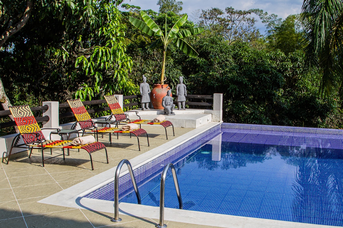 Casa vacacional con piscina privada para familias