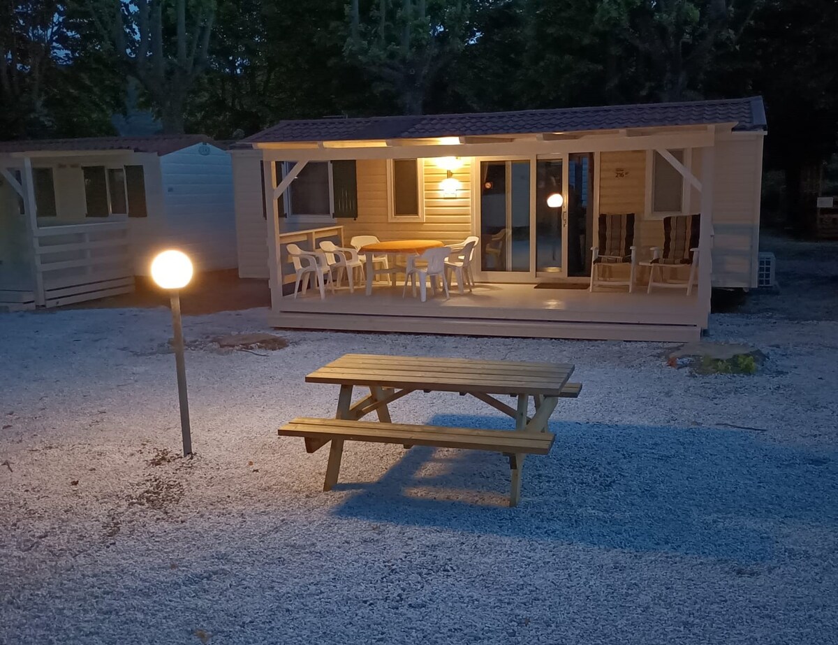 Mobilehome Chalet stacaravan Camping River Italië