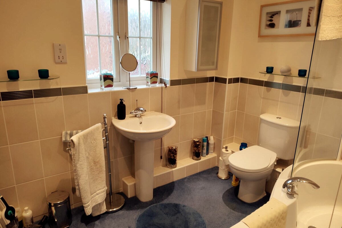 Modern Coach House Room & Bathroom