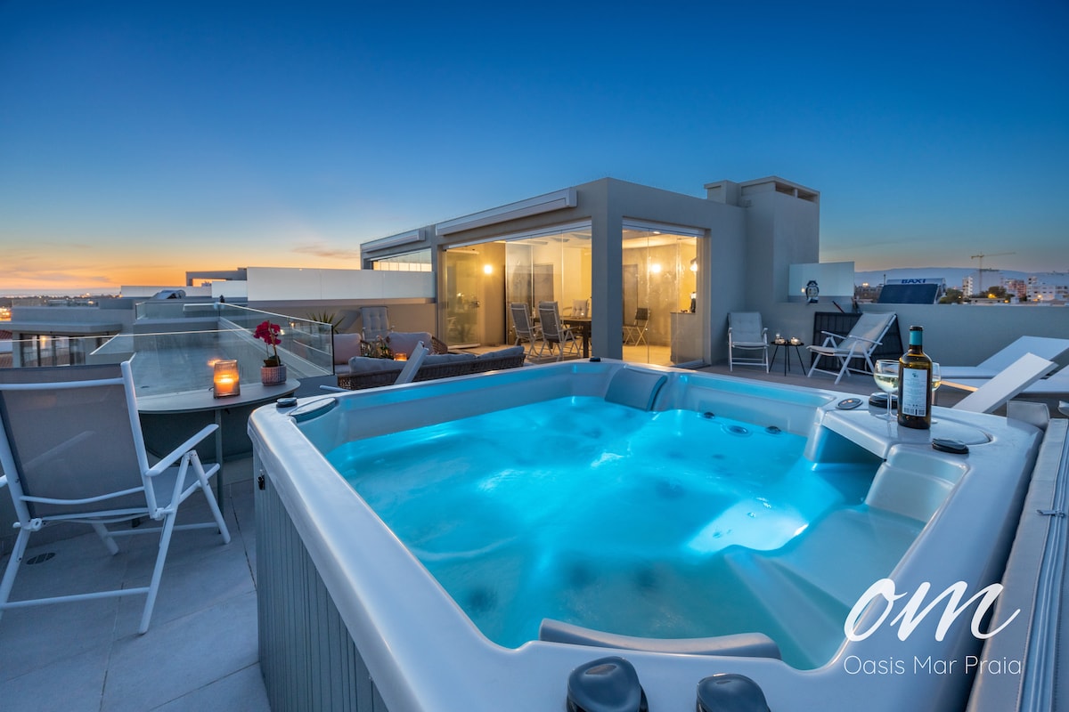 Oasis Mar Praia, Penthouse com Jacuzzi e vista mar