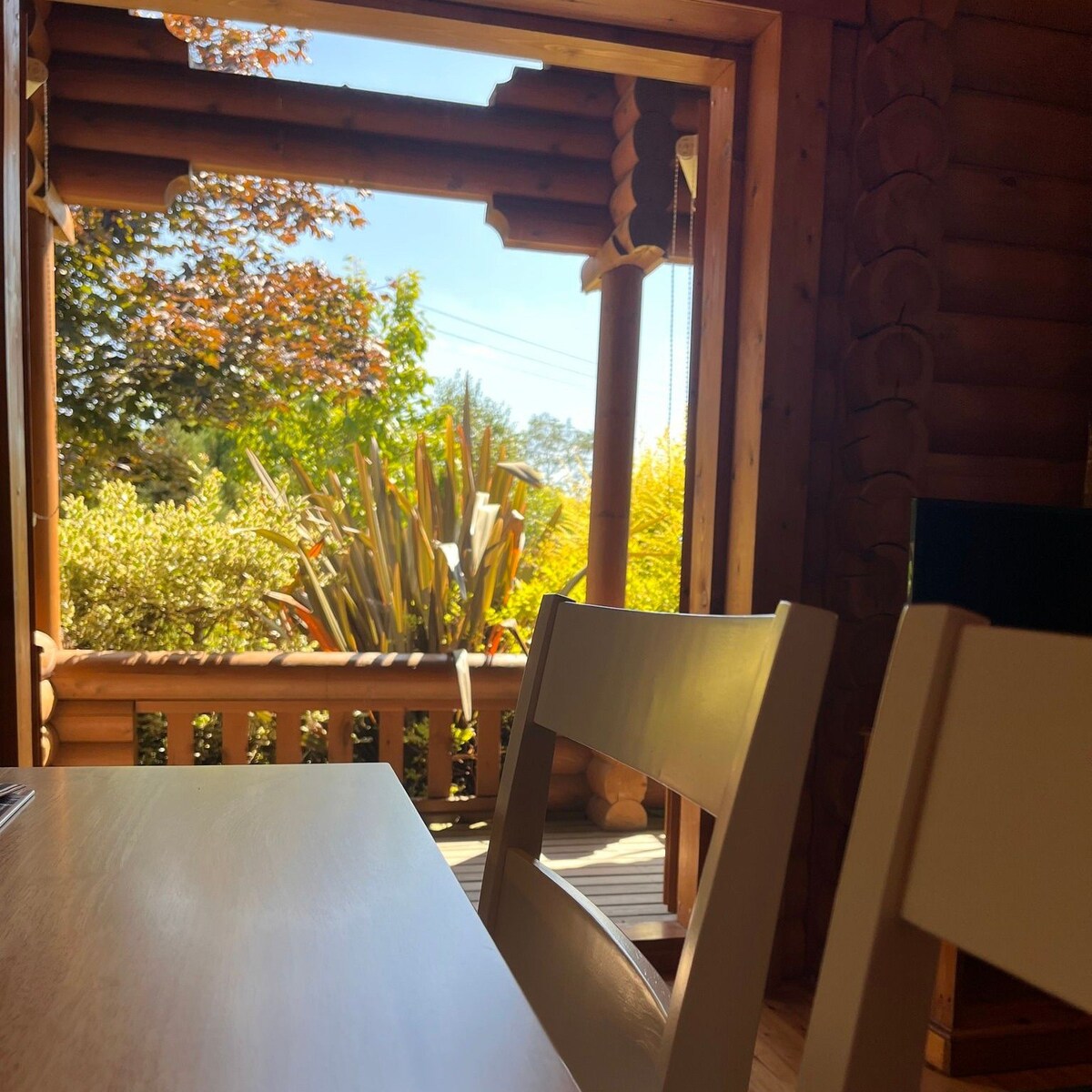 'Beech' Log cabin with hot tub