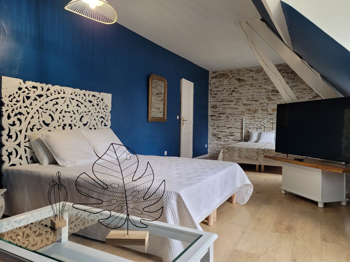 Suite familliale Bleue de 55m2.