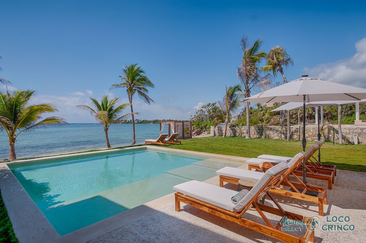 New Luxe Beachfront Villa with Two Pools & a Chef!
