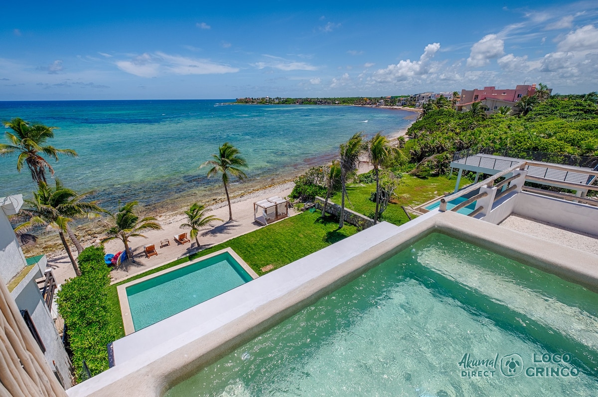 New Luxe Beachfront Villa with Two Pools & a Chef!