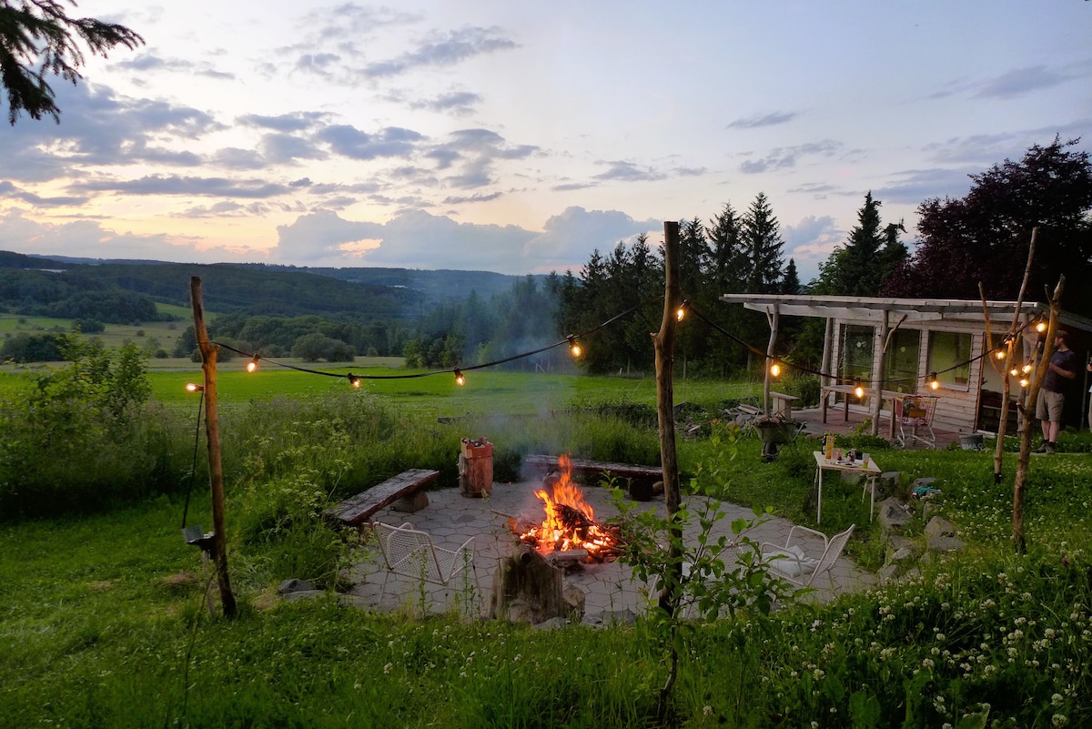 Ferienhaus Naturblick, Heimkino, Feuerstelle