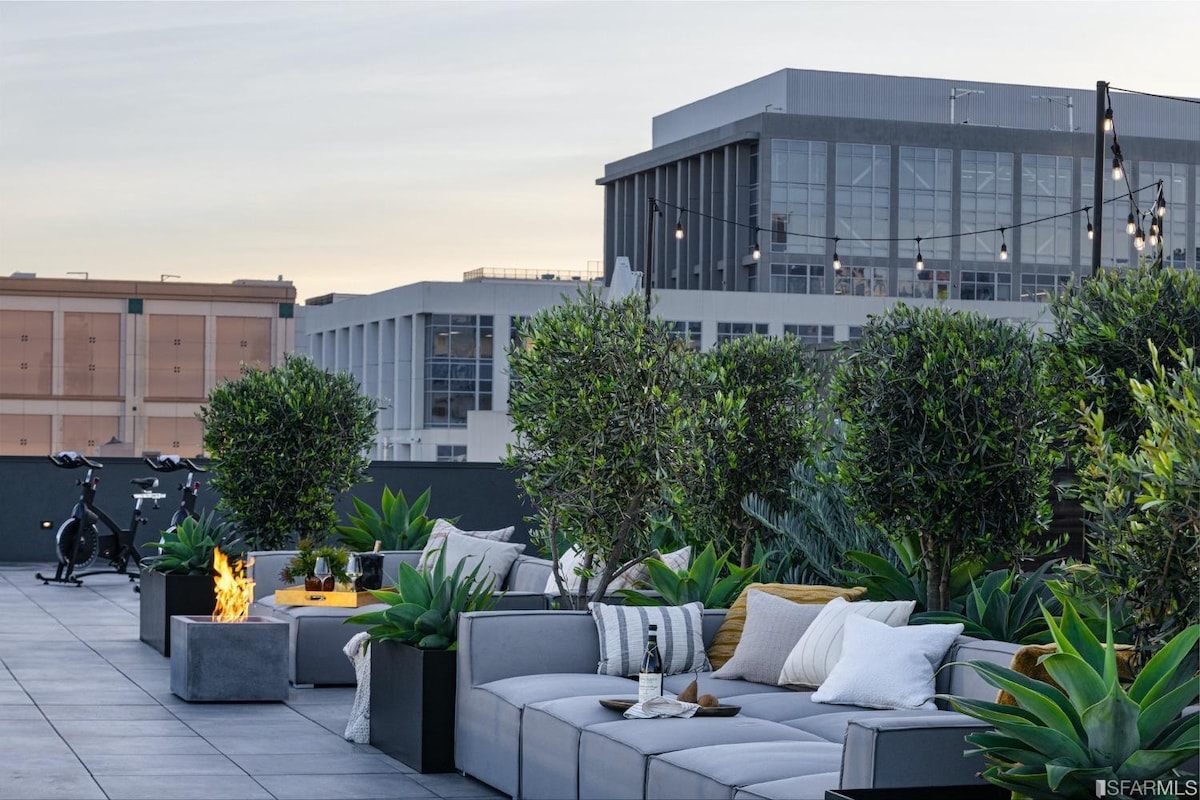 Private Roof Deck w/ Fire pit & Dog Run | Nob Hill