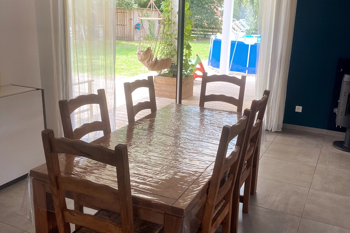 Maison familiale avec jardin sur la côte landaise