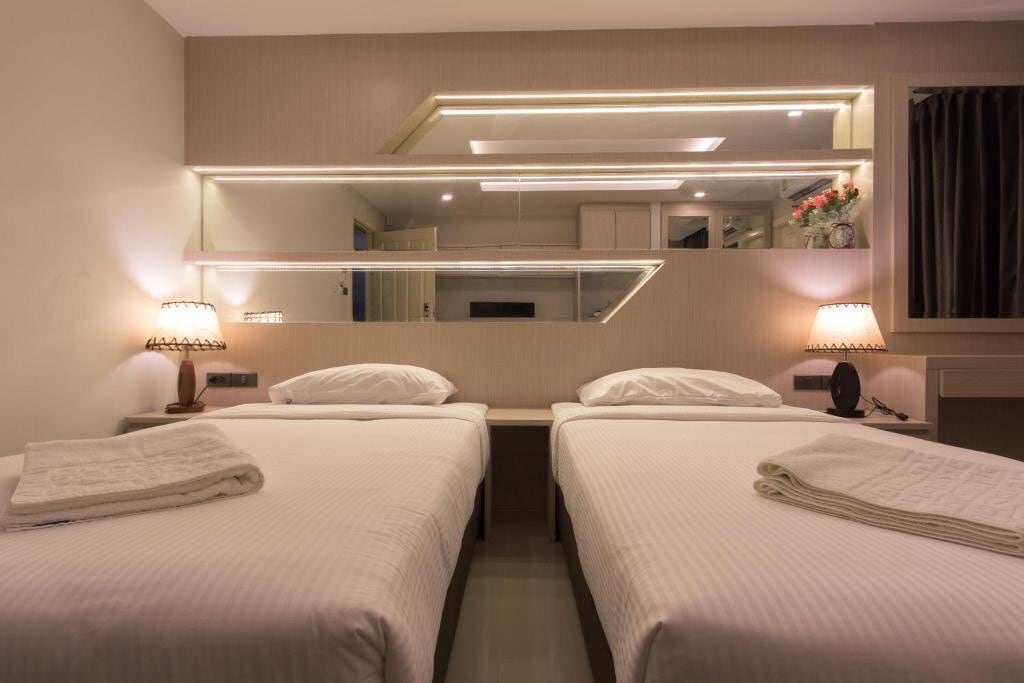 2张单人卧室，靠近廊曼机场（ DMK Airport ）