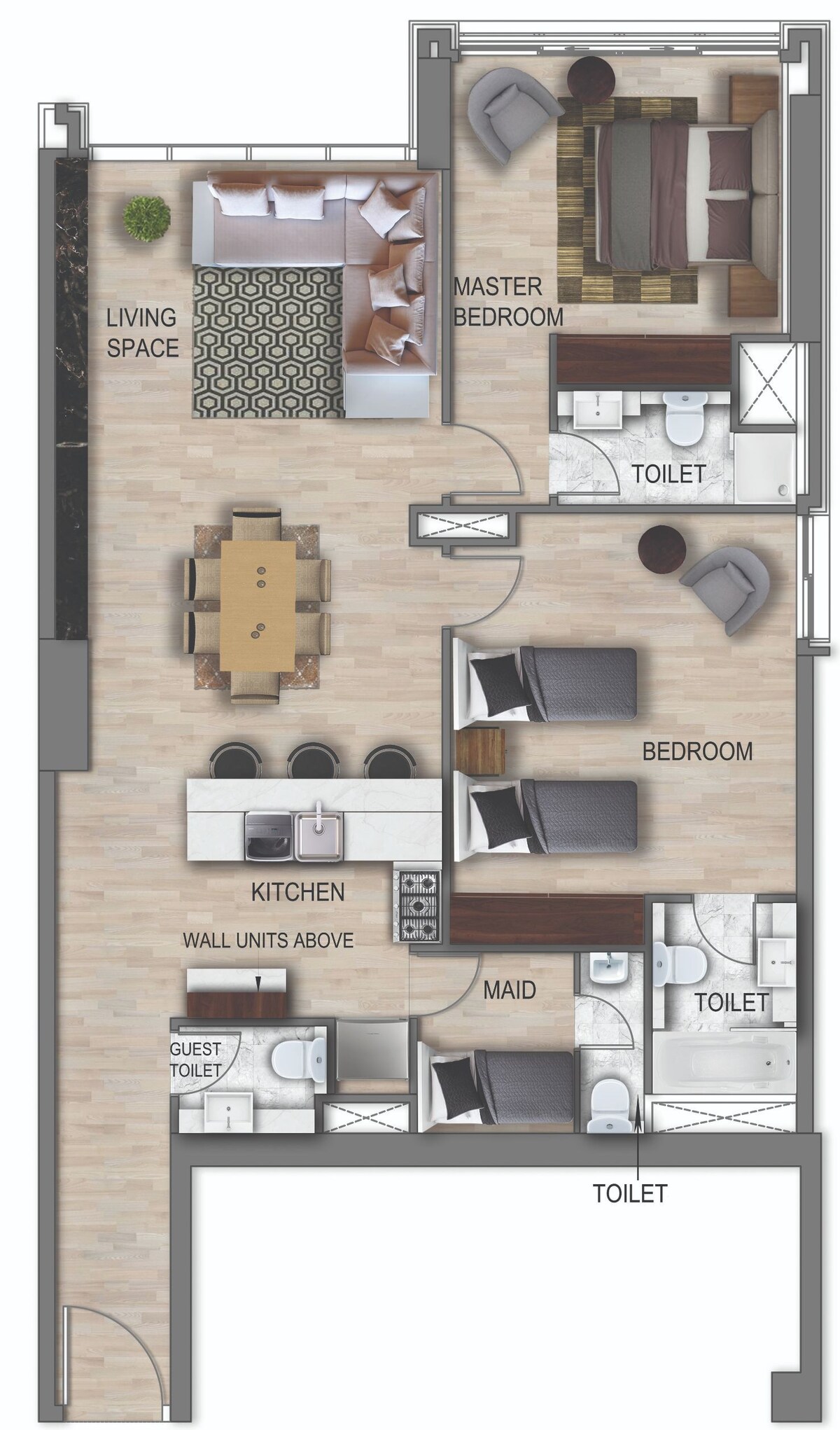 Spacious 2 bedroom on Abdali Boulevard - 410