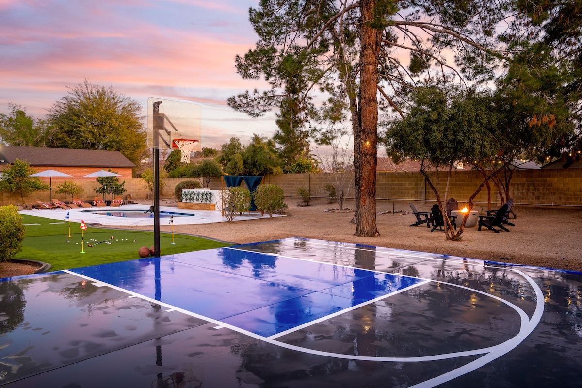 THE PINE on Cholla - 2 Fire Pits, Pool, & BB Court