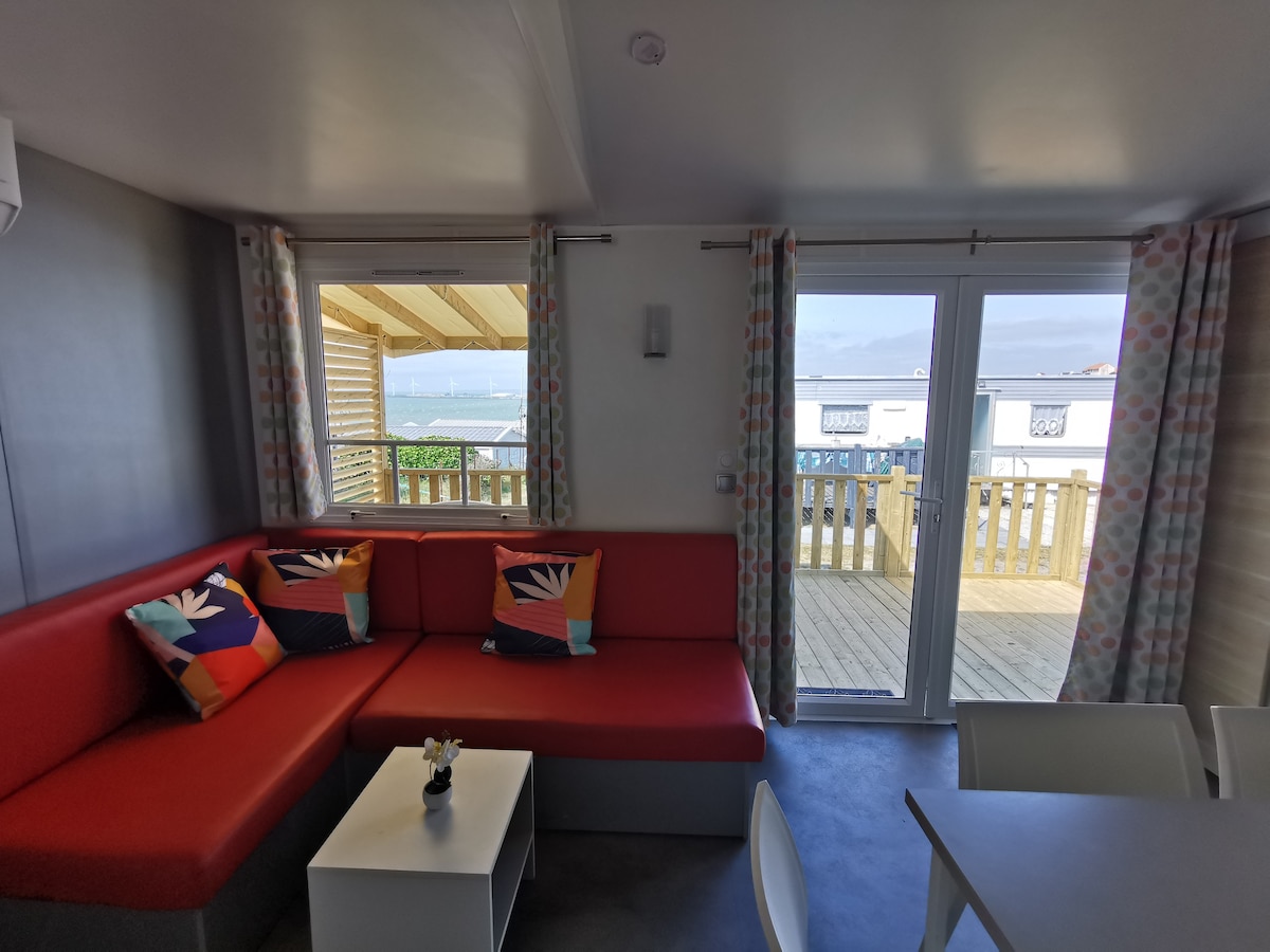 Mobil-home 6pers, vue mer, Le Portel